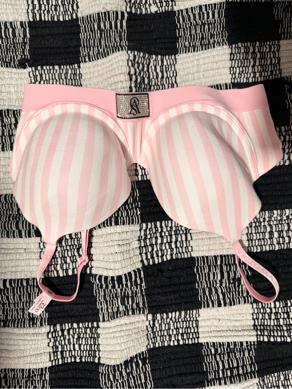 Victoria's Secret Pink and White Striped Push-Up Bra